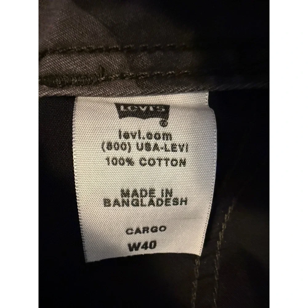 Levi's Red Tab Cargo Shorts Mens W40 Grey Camo Y2K Cotton Utility